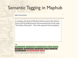 Semantic Tagging in Maphub




Stanford University, April 2013
 