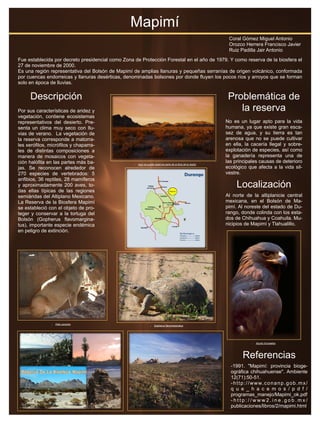 Reserva de la Biosfera Mapimi | PDF