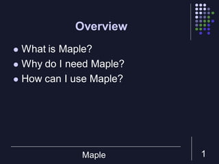 Maple | PDF