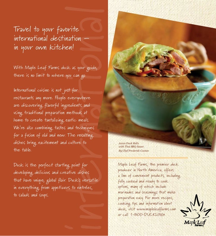 Maple Leaf Farms Duck Recipe Guide Maple leaf farms duck recipe guide