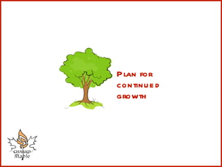 Plan for continued growth 