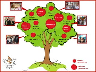 Torah Classes Current programming Proposed programming Holiday   Awareness Mommy  & Me Shabbat Services Daycare Shabbaton Hebrew School Teen Club Tefillin Club Holiday Events Women   Circle 