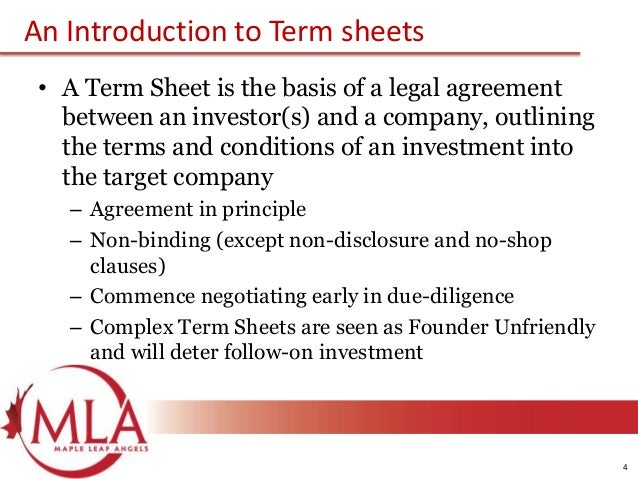 entrepreneur workshop understanding investor term sheets term sheet fortune