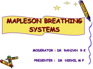 MAPLESON BREATHING SYSTEMS ,[object Object],[object Object]