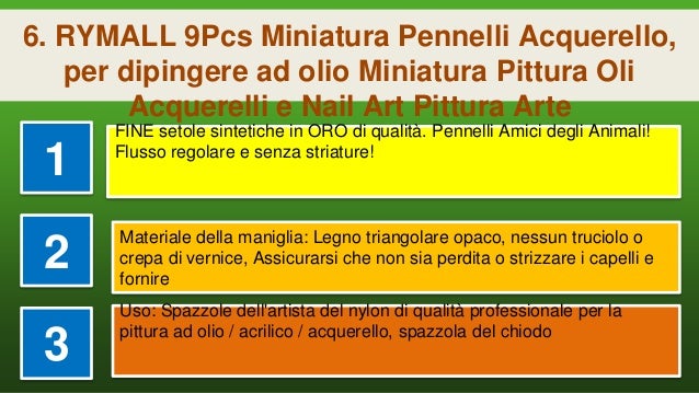 La Top 9 Pennelli Pittura Olio Nel 2018