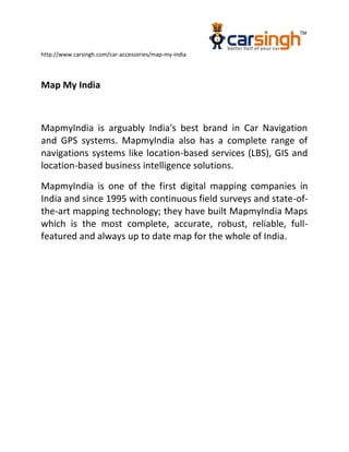 MapmyIndia Car GPS Navigation System