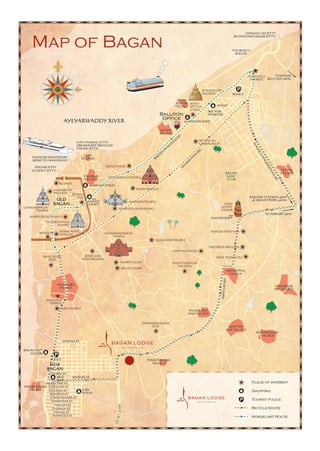 Map of Bagan and Bagan Lodge