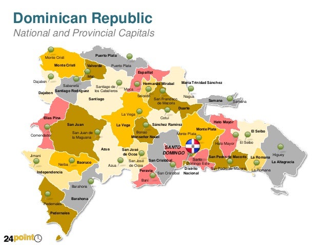 Dominican map republic alcarrizos santo domingo los Physical Map