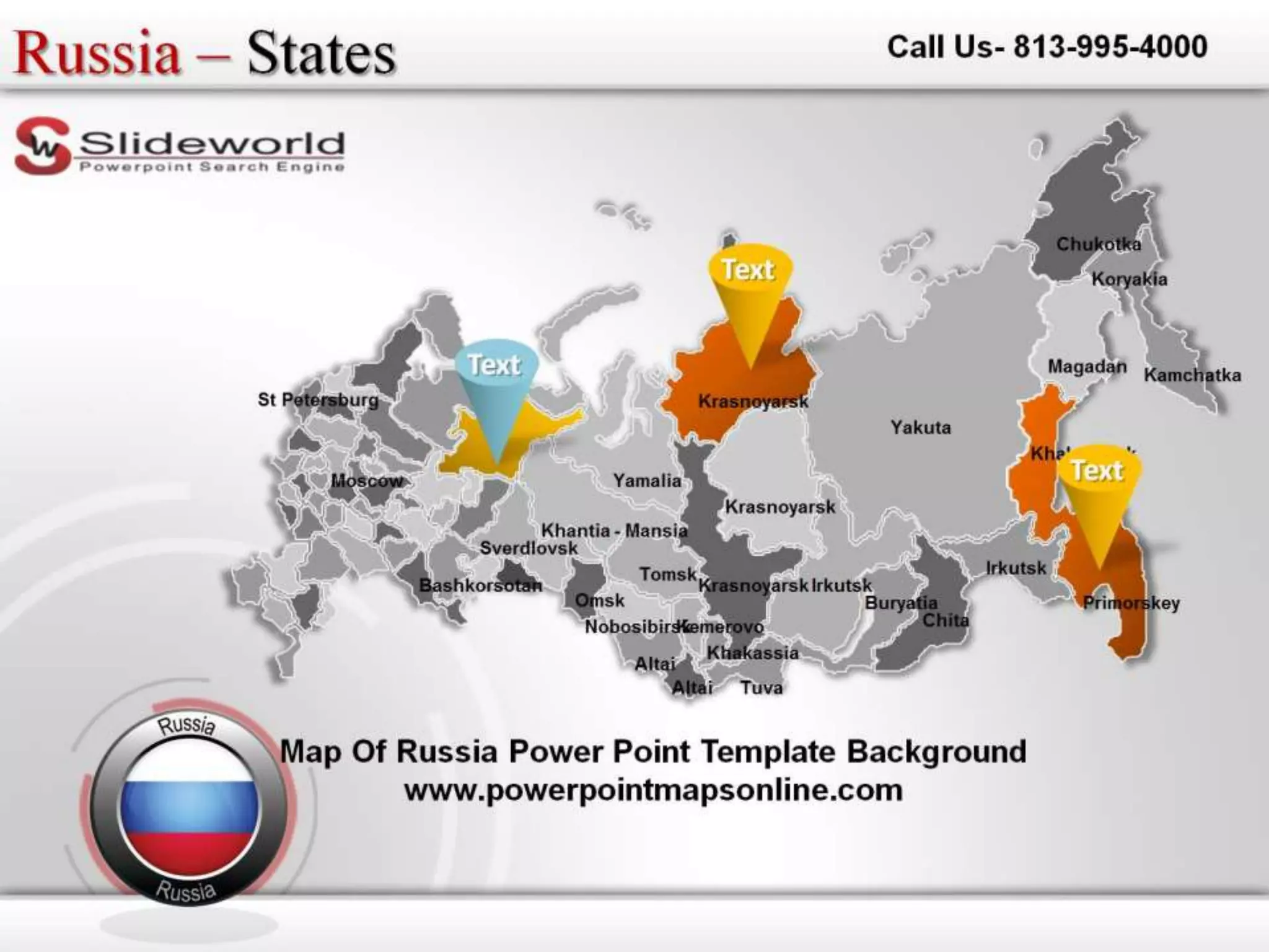 Map Of Russia Powerpoint Template Background | PPTX
