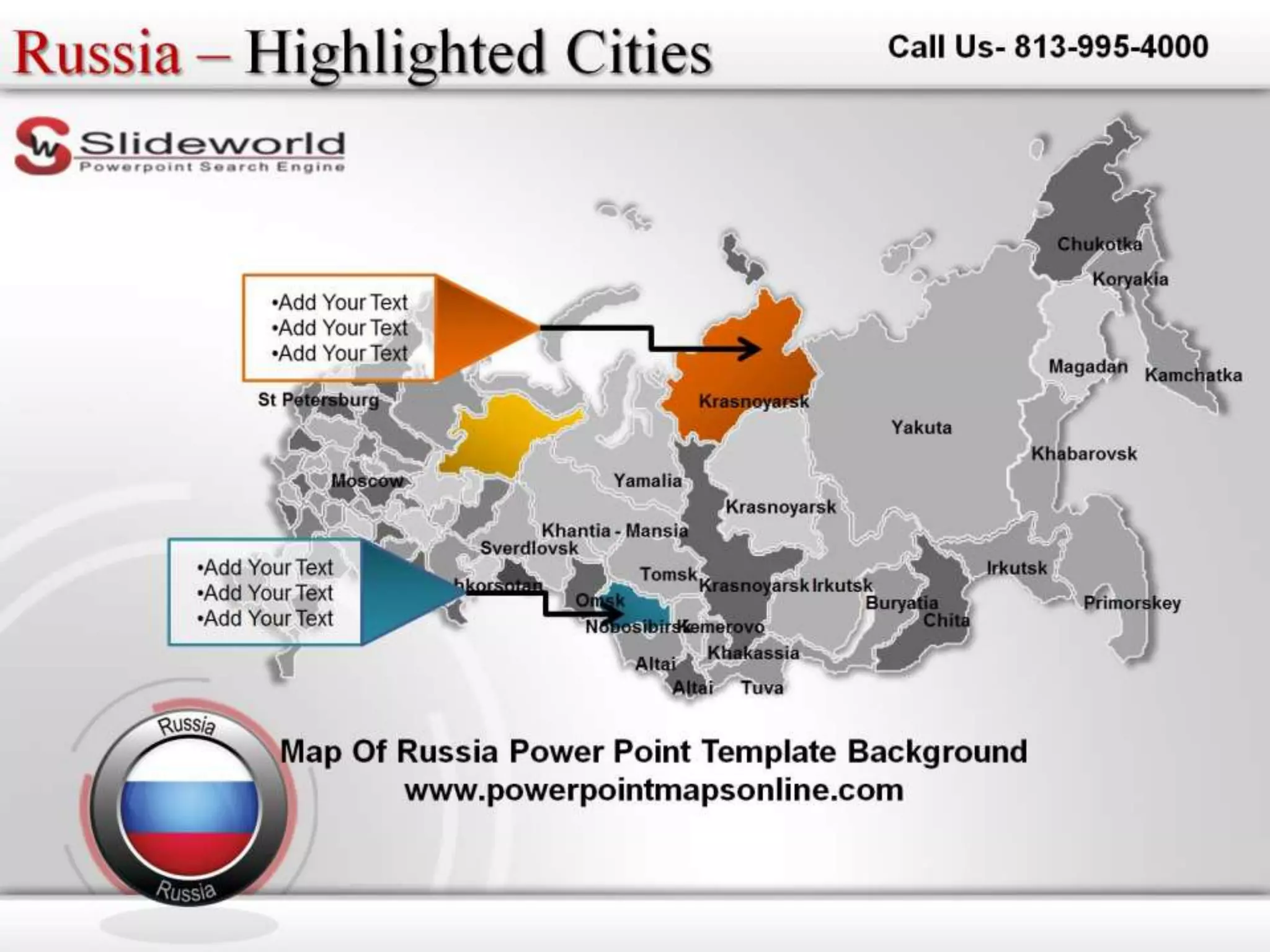 Map Of Russia Powerpoint Template Background | PPTX