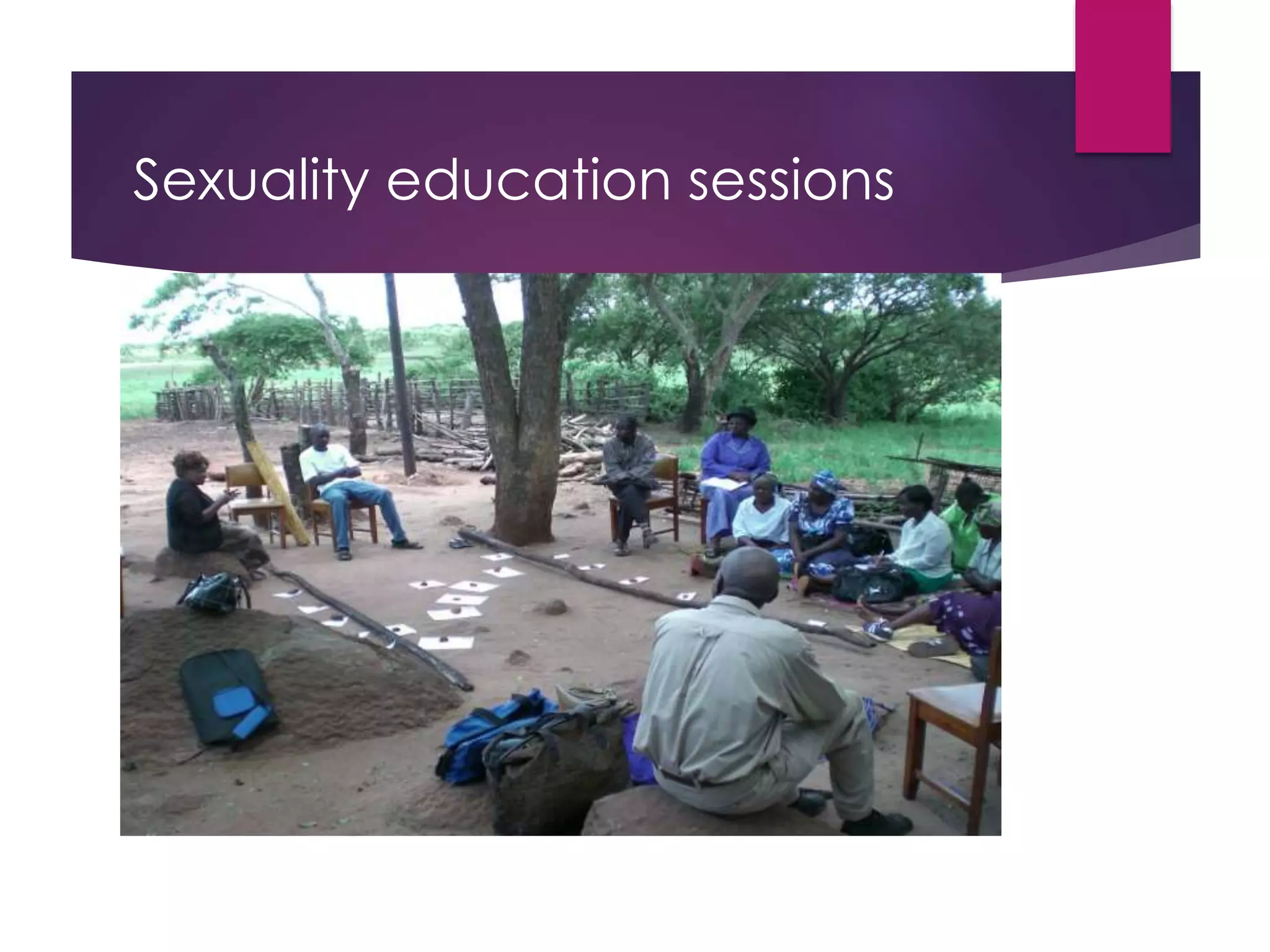 Sexuality education sessions
 