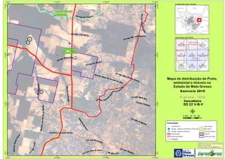!!!
!
!!
!
!
!
!
!
!
!
!
!
RIBEIRAO CASCALHEIRA
Córrego Barreirinho
Ribeirão Piabanha Grande ou Claro
Có
rregoFundo
Córrego da Caaporã
RibeirãodosPorcosouBonito
Córrego São João Pequeno
Córrego Casa de Pedra
Ribeirão
Barreiro
Córrego do Mateiro
Córrego Santa Rosa
C
órrego Piaban
ha
P
equ
eno ou Adel
m
o
Córrego Água-Branca Grande
RibeirãoSãoJoãozinho
Córrego Gengibre
Córrego Água Azul
Córrego da Banana
Córrego Tanques
RioSuiazinho
RibeirãoMandaBrasa
RibeirãodoBrejão
Córrego Três Marias
Rio São João
317
852
853
873
Bom Jesus do
Araguaia
Ribeirão
Cascalheira
51°30'W
51°30'W
51°40'W
51°40'W
51°50'W
51°50'W
52°W
52°W
12°30'S
12°30'S
12°40'S
12°40'S
12°50'S
12°50'S
13°S
13°S
Amazonas Pará
Rondônia
Tocantins
M
Mato
Grosso
Mato
Grosso do Sul
Goiás
1877
Ribeirão Betis
SD 22 V-B-I
1879
Serra Nova
SD 22 V-B-III
1931
Rio Darro ou Feio
SD 22 V-B-IV
1932
Cascalheira
SD 22 V-B-V
1933
Rio São João Grande
SD 22 V-B-VI
1983
Rio Turvo
SD 22 V-D-II
1984
Rio das Mortes
SD 22 V-D-III
1982
Rio Tanguru
SD 22 V-D-I
Bom Jesus
do Araguaia
Querência
Ribeirão
Cascalheira
Canarana
Convenções
! Centroide Pivô
! Outorga - Captacao Superficial em barramento
! Outorga - Captacao Superficial
Pavimentadas
Não Pavimentadas
Planejadas
Curso d´água
Área urbana
Divisa de município
Área Pivô
Imóveis com Pivôs
Mapa de distribuição de Pivôs,
ambiental e imóveis no
Estado de Mato Grosso
P r a n c h a : 1 9 3 2P r a n c h a : 1 9 3 2
Cascalheira
SD 22 V-B-V
Elaboração: Eng. Agr. Gabriel D Mancilla
Data: Junho de 2020
Contato: gabriel.mancilla@gmail.com
μ0 20 40 60 8010
Km
Localização (sem escala)
Articulação das folhas
Exercício 2019Exercício 2019
 