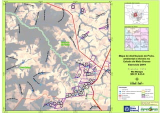 !
!!
!
!
!!
!
!
!
!
!
!
!
!!
!
!!
!
!
!
!
!
!!
!
!
!
!
!
!
!
!
!
!
!
!
!
!
!
!
!!
!
!
!
! !
!
!
!
!!
!
!
!
!
!
!
!
!
!
!
! !
!
!
!
!
!
! !
!
!
!
!
!
!
!
!
!
!
!
!
!
!
!
RibeirãodoCedro
CórregodaCabeceira
Córrego Caititu
Córrego
Pacoval
Córrego Sapezal
Ribeirã
o
Tauá
CórregodosPatos
Córrego Mata Escura
Ribeirão
Pedregulho
CórregoAzul
Ribeirão do Rosário
RibeirãoQuatá
Ri
bei
rão São Man
oel
CórregodaDivisa
Córrego Ferreira
Ribeirão Mula Manca
Córr
ego
do
Cerrado
CórregoBrejão
RioMarapé
Córrego
do
Sape
sal
Córrego da Traíra
CórregodaLagoa
Córreg
o
do
PlanchãoSolto
672
673 674
675
676 677
678
679
680
681682
683
684
685
686
687
688
689
690
691692 693 694
695
701
702
704
723
737 738 739
740
751
752
753
754
755756
757
758
766
768
769
960
961
Nova Mutum
Lucas do
Rio Verde
56°W
56°W
56°10'W
56°10'W
56°20'W
56°20'W
56°30'W
56°30'W
13°S
13°S
13°10'S
13°10'S
13°20'S
13°20'S
13°30'S
13°30'S
Amazonas Pará
Rondônia
Tocantins
M
Mato
Grosso
Mato
Grosso do Sul
Goiás
1923
Ribeirão Divisão
SD 21 X-A-IV
1922
Alegre
SD 21 X-A-IV
1974
Rio Marape
SD 21 X-C-II
1975
Rio Teles Pires
SD 21 X-C-III
1973
Córrego Jacamin
SD 21 X-C-I
2021
Rio Arinos
SD 21 X-C-V
2022
Ribeirão do Alegre
SD 21 X-C-VI
2020
Rio Claro
SD 21 X-C-IV
Nova Ubiratã
VeraTapurah
Sorriso
São José
do Rio
Claro Nova Mutum
Santa
Rita do
Trivelato
Diamantino
Lucas do
Rio Verde
Nova
Maringá
Convenções
! Centroide Pivô
! Outorga - Captacao Superficial em barramento
! Outorga - Captacao Superficial
Pavimentadas
Não Pavimentadas
Planejadas
Curso d´água
Área urbana
Divisa de município
Área Pivô
Imóveis com Pivôs
Mapa de distribuição de Pivôs,
ambiental e imóveis no
Estado de Mato Grosso
P r a n c h a : 1 9 7 4P r a n c h a : 1 9 7 4
Rio Marape
SD 21 X-C-II
Elaboração: Eng. Agr. Gabriel D Mancilla
Data: Junho de 2020
Contato: gabriel.mancilla@gmail.com
μ0 20 40 60 8010
Km
Localização (sem escala)
Articulação das folhas
Exercício 2019Exercício 2019
 