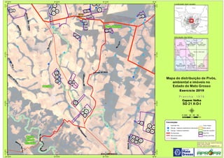 !!! !
!
!!
!!
!
!
!
!
!!!!!!
!
!
!
!
!
!!!
!
!!
!
!!
!
!!
!!
!!
!!!
!
!!
!
!!
!
!
!
!!
!
!
!
!
!
!
!!
!
!
!
!
!!
!
!
!
!
!
!
!
!
!
!
!
!
!
!
! !
!
!
!
!
!
!
!
!
!
!!
!
!
!
!
!
!
!
!
!
!
!
!
!
!
!
BOA ESPERANCA
NOVA
UBIRATA
RibeirãoGrande
Ribeir
ão
Morocó
RioTeles
Pi
resou
São
Manoel
Rio
Irm
andade
Córrego do Doze
Ri
o
Ferro
RibeirãoLira
RioCeleste
Ribeiro
d
o
O
uro
RibeirãoSeteLagoas
RioTartaruga
CórregoRico
351352
353
354355
356
357
358
359
360
361 362
363
364365
372
373
374
375
380 381
382
383
384
385
386
387
388
389
393
394395
396
397
398
468
469
770
777
778
779
780
781
824
825
826
956
Nova Ubiratã
Sorriso
Santa
Rita do
Trivelato
55°W
55°W
55°10'W
55°10'W
55°20'W
55°20'W
55°30'W
55°30'W
13°S
13°S
13°10'S
13°10'S
13°20'S
13°20'S
13°30'S
13°30'S
Amazonas Pará
Rondônia
Tocantins
M
Mato
Grosso
Mato
Grosso do Sul
Goiás
1924
Sorriso
SD 21 X-A-IV
1925
Fazenda Ubiratan
SD 21 X-B-IV
1926
Rio Santo Cristo
SD 21 X-B-V
1976
Capem Velha
SD 21 X-D-I
2022
Ribeirão do Alegre
SD 21 X-C-VI
2023
Porto Fundação
SD 21 X-D-IV
2024
Serra Mirici
SD 21 X-D-V
Nova Ubiratã
Vera
Sorriso
Paranatinga
Nova Mutum
Santa Rita
do Trivelato
Feliz
Natal
Lucas
do Rio
Verde
Convenções
! Centroide Pivô
! Outorga - Captacao Superficial em barramento
! Outorga - Captacao Superficial
Pavimentadas
Não Pavimentadas
Planejadas
Curso d´água
Área urbana
Divisa de município
Área Pivô
Imóveis com Pivôs
Mapa de distribuição de Pivôs,
ambiental e imóveis no
Estado de Mato Grosso
P r a n c h a : 1 9 7 6P r a n c h a : 1 9 7 6
Capem Velha
SD 21 X-D-I
Elaboração: Eng. Agr. Gabriel D Mancilla
Data: Junho de 2020
Contato: gabriel.mancilla@gmail.com
μ0 20 40 60 8010
Km
Localização (sem escala)
Articulação das folhas
Exercício 2019Exercício 2019
 