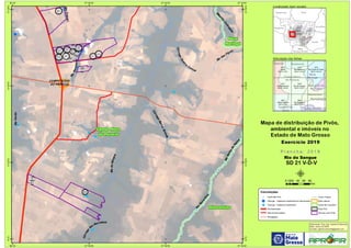 !
!
!
!
!!
!!!!!
!
!
!
!!
!
!
!
!
!
!
!!
!
!
!
!
!
!
!
!
!
CAMPO NOVO
DO PARECIS
Ribeirão
Cantagalo
RioVerde
Rio
Sucariúna
RioPonte
de
Pedra
RiodoSangue
RioCravari
CórregoMarcoGrande
CórregoQuat
ro
Cantos
Córrego
d
os Morrinhos
Rio
Membeca
Rio
das
Flores
889
900
901
916
917
918919
920
921
922
923
924975
976
977
981
Campo Novo
do Parecis
Diamantino
Nova
Maringá
57°30'W
57°30'W
57°40'W
57°40'W
57°50'W
57°50'W
58°W
58°W
13°30'S
13°30'S
13°40'S
13°40'S
13°50'S
13°50'S
14°S
14°S
Amazonas Pará
Rondônia
Tocantins
M
Mato
Grosso
Mato
Grosso do Sul
Goiás
1972
Rio Ponte de Pedra
SD 21 V-D-III
1971
Rio Membeca
SD 21 V-D-II
1970
Utiariti
SD 21 V-D-I
2018
Rio do Sangue
SD 21 V-D-V
2017
Aldeia Bacaval
SD 21 V-D-IV
2062
Rio Maracanã
SD 21 Y-B-II
2061
Aldeia Parecis
SD 21 Y-B-I
São José do
Rio Claro
Sapezal
Nortelândia
Tangará da
Serra
Brasnorte
Campo Novo
do Parecis
Santo Afonso
Diamantino
Nova
Maringá
Convenções
! Centroide Pivô
! Outorga - Captacao Superficial em barramento
! Outorga - Captacao Superficial
Pavimentadas
Não Pavimentadas
Planejadas
Curso d´água
Área urbana
Divisa de município
Área Pivô
Imóveis com Pivôs
Mapa de distribuição de Pivôs,
ambiental e imóveis no
Estado de Mato Grosso
P r a n c h a : 2 0 1 8P r a n c h a : 2 0 1 8
Rio do Sangue
SD 21 V-D-V
Elaboração: Eng. Agr. Gabriel D Mancilla
Data: Junho de 2020
Contato: gabriel.mancilla@gmail.com
μ0 20 40 60 8010
Km
Localização (sem escala)
Articulação das folhas
Exercício 2019Exercício 2019
 