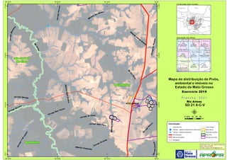 !!!
!
!
!!
!!! !
!
!
!
!
!
!
!
NOVA MUTUM
Ribeirão São Manoel
Córrego Água Clara
RibeirãoCriquíri
IgarapéGrande
Córrego Bom
Futuro
RibeirãoÁguaBranca
Córrego Barreiro
CórregoPacoval
CórregoDiamante
Rio
dos
Patos
Córrego
Três
Lagoas
Ribeirão Canguinha
Rio
Arinos
Córrego da Estiva
Córrego Estivado
Ribeirão
V
árzea
G
rande
Córrego
M
utu
m
CórregodoMarreco
Córrego Igarapé
741
742
745
746747
748
749
750
São José do
Rio Claro
Nova Mutum
Diamantino
56°W
56°W
56°10'W
56°10'W
56°20'W
56°20'W
56°30'W
56°30'W
13°30'S
13°30'S
13°40'S
13°40'S
13°50'S
13°50'S
14°S
14°S
Amazonas Pará
Rondônia
Tocantins
M
Mato
Grosso
Mato
Grosso do Sul
Goiás
1974
Rio Marape
SD 21 X-C-II
1975
Rio Teles Pires
SD 21 X-C-III
1973
Córrego Jacamin
SD 21 X-C-I
2021
Rio Arinos
SD 21 X-C-V
2022
Ribeirão do Alegre
SD 21 X-C-VI
2020
Rio Claro
SD 21 X-C-IV
2065
Diamantino
SD 21 Z-A-II
2066
Rio Novo
SD 21 Z-A-III
Sorriso
São José
do Rio Claro
Nortelândia
Tangará da
Serra
Nova Mutum
Santa
Rita do
Trivelato
Santo Afonso
Diamantino
Lucas do
Rio VerdeNova Maringá
Convenções
! Centroide Pivô
! Outorga - Captacao Superficial em barramento
! Outorga - Captacao Superficial
Pavimentadas
Não Pavimentadas
Planejadas
Curso d´água
Área urbana
Divisa de município
Área Pivô
Imóveis com Pivôs
Mapa de distribuição de Pivôs,
ambiental e imóveis no
Estado de Mato Grosso
P r a n c h a : 2 0 2 1P r a n c h a : 2 0 2 1
Rio Arinos
SD 21 X-C-V
Elaboração: Eng. Agr. Gabriel D Mancilla
Data: Junho de 2020
Contato: gabriel.mancilla@gmail.com
μ0 20 40 60 8010
Km
Localização (sem escala)
Articulação das folhas
Exercício 2019Exercício 2019
 