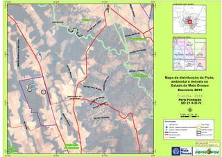 !
!
!
!!!!!!
!
!
!
!
!
!
!
!
!
!
SANTA RITA
SANTA RITA DO
TRIVELATO
Córrego Matrinchan
Córr
ego
das Onças
RibeirãoBeija-Flo
r
Córrego Cavalaria
Córrego Vermelho
Córrego Mata Grande
Ribeirão
MorocóRio
T el
es
Pire
s
ouS
ã
o
M
a noel
RibeirãoModernoouSãoCarlos
Córrego Pé-De-Boi
Córrego Guaraná
Córrego
Á
gua
Lim
pa
CórregoMutum
RioVerde
RioFerro
RibeirãoGrande
453
454
455
456
457
Nova Ubiratã
Sorriso
Paranatinga
Nova
Mutum
Santa Rita
do Trivelato
55°W
55°W
55°10'W
55°10'W
55°20'W
55°20'W
55°30'W
55°30'W
13°30'S
13°30'S
13°40'S
13°40'S
13°50'S
13°50'S
14°S
14°S
Amazonas Pará
Rondônia
Tocantins
M
Mato
Grosso
Mato
Grosso do Sul
Goiás
1976
Capem Velha
SD 21 X-D-I
2022
Ribeirão do Alegre
SD 21 X-C-VI
2023
Porto Fundação
SD 21 X-D-IV
2024
Serra Mirici
SD 21 X-D-V
2066
Rio Novo
SD 21 Z-A-III
2067
Cuiabá da Larga
SD 21 Z-B-I
2068
Bakairi
SD 21 Z-B-II
Nova UbiratãSorriso
Paranatinga
Nova Mutum Santa Rita do
Trivelato
Diamantino
Lucas
do Rio
Verde
Convenções
! Centroide Pivô
! Outorga - Captacao Superficial em barramento
! Outorga - Captacao Superficial
Pavimentadas
Não Pavimentadas
Planejadas
Curso d´água
Área urbana
Divisa de município
Área Pivô
Imóveis com Pivôs
Mapa de distribuição de Pivôs,
ambiental e imóveis no
Estado de Mato Grosso
P r a n c h a : 2 0 2 3P r a n c h a : 2 0 2 3
Porto Fundação
SD 21 X-D-IV
Elaboração: Eng. Agr. Gabriel D Mancilla
Data: Junho de 2020
Contato: gabriel.mancilla@gmail.com
μ0 20 40 60 8010
Km
Localização (sem escala)
Articulação das folhas
Exercício 2019Exercício 2019
 