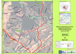!
!
!
!
!
!
!!
!!
!
! !
!
!
ALTO
PARAGUAI
DIAMANTINO
NOVO
DIAMANTINO
RioPreto
C
órre
g o Mata
rias
RioArinos
Córrego Guarda-Canoa
Córre
go
Correnteza
Córrego
Porteira
Córrego
Domingos
Rio
Paraguai
Córrego
Balada
Córrego
Am
olar
CórregodoCaju
IgarapéGrande
CorrégoSãoDomingos
CórregoTrêsLagoas
RioDiamantino
Córrego Bujuí
Ribei
rão
Quebozinho
Rio Novo
Ribeirão
Estivado
Água Fria
Có
rrego Estrela
Córrego
Caeté
Córrego
Cor
ixa
Córrego Gringo
935936
937
938
Nova Mutum
Diamantino
56°W
56°W
56°10'W
56°10'W
56°20'W
56°20'W
56°30'W
56°30'W
14°S
14°S
14°10'S
14°10'S
14°20'S
14°20'S
14°30'S
14°30'S
Amazonas Pará
Rondônia
Tocantins
M
Mato
Grosso
Mato
Grosso do Sul
Goiás
2109
Rosário Oeste
SD 21 Z-A-V
2110
Praia Rica
SD 21 Z-A-VI
2108
Serra do Tira Sentido
SD 21 Z-A-IV
2021
Rio Arinos
SD 21 X-C-V
2022
Ribeirão do Alegre
SD 21 X-C-VI
2065
Diamantino
SD 21 Z-A-II
2066
Rio Novo
SD 21 Z-A-III
2064
Nortelândia
SD 21 Z-A-I
São José
do Rio Claro
Nortelândia
Tangará
da Serra
Nova Mutum
Santa Rita do
Trivelato
Santo Afonso
Diamantino
Chapada dos
Guimarães
Nova
Maringá
Convenções
! Centroide Pivô
! Outorga - Captacao Superficial em barramento
! Outorga - Captacao Superficial
Pavimentadas
Não Pavimentadas
Planejadas
Curso d´água
Área urbana
Divisa de município
Área Pivô
Imóveis com Pivôs
Mapa de distribuição de Pivôs,
ambiental e imóveis no
Estado de Mato Grosso
P r a n c h a : 2 0 6 5P r a n c h a : 2 0 6 5
Diamantino
SD 21 Z-A-II
Elaboração: Eng. Agr. Gabriel D Mancilla
Data: Junho de 2020
Contato: gabriel.mancilla@gmail.com
μ0 20 40 60 8010
Km
Localização (sem escala)
Articulação das folhas
Exercício 2019Exercício 2019
 