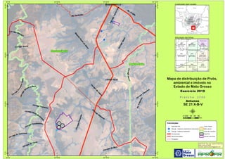 !!!!
!!!!
!!
!
!
!
!
!
!
!
RONDONOPOLIS
Rio Vermelho
Córrego
Cangusso
Có
rrego
Anhum
as
Córrego
E
ncontro Novo
Córrego Tatumazinho
Ribeirão
Ponte
de
Pedra
Rio
Jurigão
RioJuriguinho
CórregoComprido
CórregoLourencinho
Córrego do Cemitério
CórregoSucuri
Córrego
Apoial
Córrego do Birro
Córrego Trezentos
Córreg
o
da
Lagoa
Córrego
EncontroVelho
Córrego Piabagre
Córrego Ararial
Córrego Ponte
Queim
a
da
Córrego do Cervo
Córrego Buriti
318
319
320
841
Pedra Preta
Rondonópolis
54°30'W
54°30'W
54°40'W
54°40'W
54°50'W
54°50'W
55°W
55°W
16°30'S
16°30'S
16°40'S
16°40'S
16°50'S
16°50'S
17°S
17°S
Amazonas Pará
Rondônia
Tocantins
M
Mato
Grosso
Mato
Grosso do Sul
Goiás
2284
Fazenda Taiamã
SE 21 X-B-IV
2285
Anhumas
SE 21 X-B-V
2286
Pedra Preta
SE 21 X-B-VI
2324
Fazenda Três Marias
SE 21 X-D-I
2325
Córrego Cachoeira
SE 21 X-D-II
2244
Fazenda Prata
SE 21 X-B-I
2245
Rondonópolis
SE 21 X-B-II
2246
Juridoré
SE 21 X-B-III
2326
Itiquira
SE 21 X-D-III
Poxoréu
Guiratinga
Alto Garças
Dom Aquino
Pedra Preta
Itiquira
Rondonópolis
Convenções
! Centroide Pivô
! Outorga - Captacao Superficial em barramento
! Outorga - Captacao Superficial
Pavimentadas
Não Pavimentadas
Planejadas
Curso d´água
Área urbana
Divisa de município
Área Pivô
Imóveis com Pivôs
Mapa de distribuição de Pivôs,
ambiental e imóveis no
Estado de Mato Grosso
P r a n c h a : 2 2 8 5P r a n c h a : 2 2 8 5
Anhumas
SE 21 X-B-V
Elaboração: Eng. Agr. Gabriel D Mancilla
Data: Junho de 2020
Contato: gabriel.mancilla@gmail.com
μ0 20 40 60 8010
Km
Localização (sem escala)
Articulação das folhas
Exercício 2019Exercício 2019
 