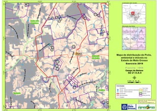 !
!
!
!
!
!
!
!
!!
!
!
!
!
!
!
!
!
!! !
!
!
!
!
!
!
!
!!
!
!
!
!
!!
!
!!
!
!
!
!! !
!
!
!!
!
!
! !
!
!
!
!
!
!
!
!
!
!
!
!
!
!
!
!
!
!
!
!
!
!
!
!
!
!
!
!
!
!
!
!
!
!
!
!
!
!
!
!
!
!
!
IPIRANGA
DO NORTE
Córre
goTibagi
Córrego Bananal
Córrego da Árvore
CórregodaForquilha
Córrego Agropecuária-União
Rio
São
M
igu
el
CórregoSantaMaria
Córrego Ipanema
Rio
Branco
Córrego
N
orte
doSãoMiguel
CórregoTrovão
CórregoSãoPedro
RioVerde
CórregoBoiadeiro
CórregodoVeado
C
órrego
Jacupiranga
CórregodoBorges
Córrego
Falcão
Córrego
Juá
553
641
642
643
644
645
646
647
648
649
650
6
656
657
658 659
660
661
662 664
665
666
669
670
789
790
791
794
795
796
797
798
799
0
822
823
948
954
955
Tapurah
Sorriso
Porto dos
Gaúchos
Ipiranga
do Norte
56°W
56°W
56°10'W
56°10'W
56°20'W
56°20'W
56°30'W
56°30'W
12°S
12°S
12°10'S
12°10'S
12°20'S
12°20'S
12°30'S
12°30'S
Amazonas Pará
Rondônia
Tocantins
M
Mato
Grosso
Mato
Grosso do Sul
Goiás
1868
Rio São Miguel
SD 21 X-A-I
1813
Córrego da Parada
SC 21 Z-C-V
1814
Sinop
SC 21 Z-C-VI
1812
Fazenda Peroba Verde
SC 21 Z-C-IV
1924
Sorriso
SD 21 X-A-IV
1869
Campo da Baiana
SD 21 X-A-II
1870
Foz do Celeste
SD 21 X-A-III
Nova Ubiratã
Tabaporã
Vera
Tapurah
Sorriso
São
José
do Rio Claro
Porto dos Gaúchos
Sinop
Ipiranga
do Norte
Nova Mutum Lucas do
Rio Verde
Nova
Maringá
Convenções
! Centroide Pivô
! Outorga - Captacao Superficial em barramento
! Outorga - Captacao Superficial
Pavimentadas
Não Pavimentadas
Planejadas
Curso d´água
Área urbana
Divisa de município
Área Pivô
Imóveis com Pivôs
Mapa de distribuição de Pivôs,
ambiental e imóveis no
Estado de Mato Grosso
P r a n c h a : 1 8 6 9P r a n c h a : 1 8 6 9
Campo da Baiana
SD 21 X-A-II
Elaboração: Eng. Agr. Gabriel D Mancilla
Data: Junho de 2020
Contato: gabriel.mancilla@gmail.com
μ0 20 40 60 8010
Km
Localização (sem escala)
Articulação das folhas
Exercício 2019Exercício 2019
 