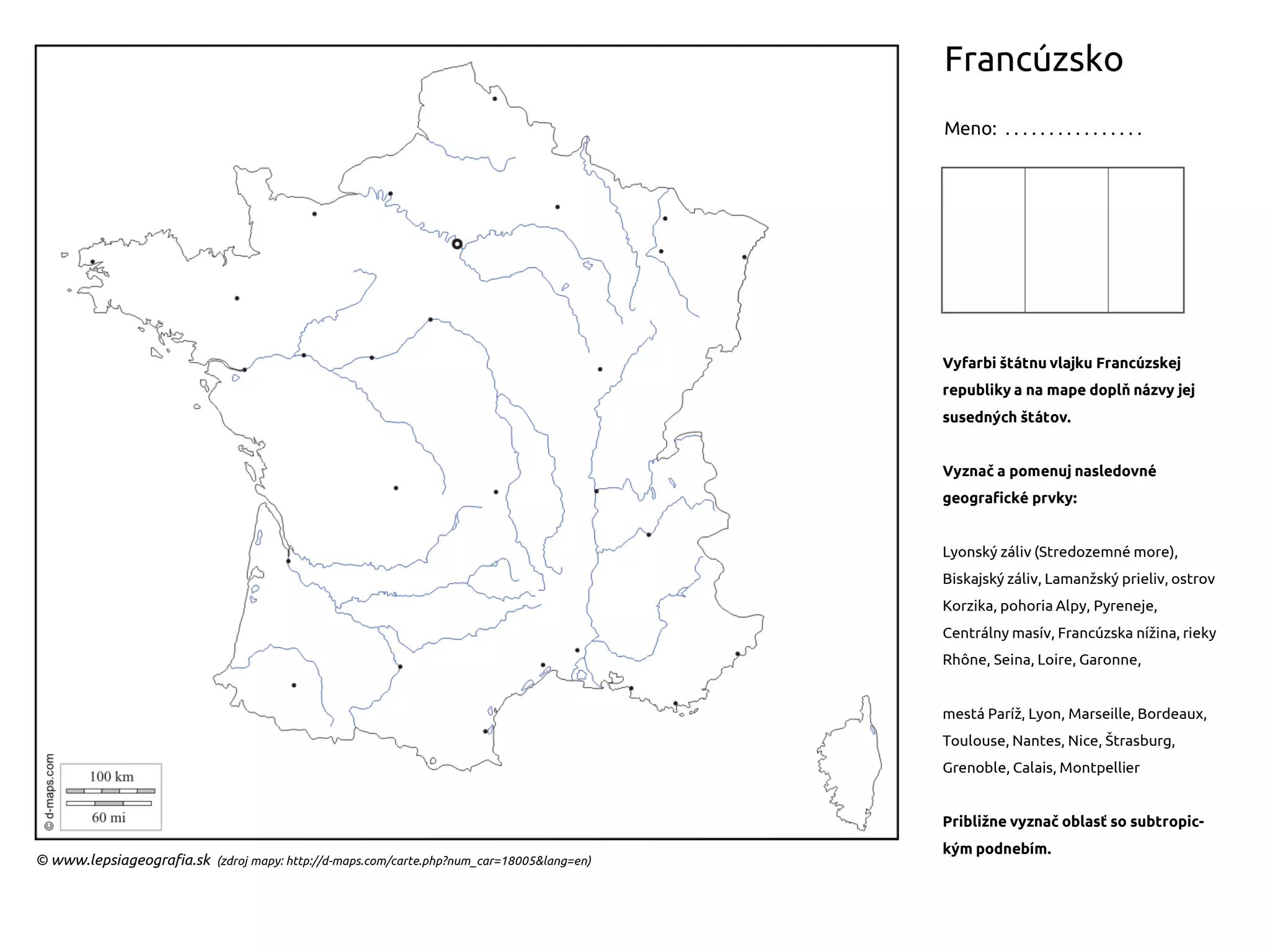 Mapová karta - Francúzsko | PDF
