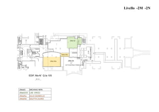SOTTOCENTRALE TERMICA N° 6
CABINAELETTRICA
-2Ma-01
-2Ma-02
-2Ma-03
-2Ma-04-2Ma-05a
-2N'-01
-2Ma-05b
EDIF. Ma-N' Q.ta 105
Mt. 5.0
Livello -2M -2N
-2Ma01 ARCHIVIO INFN
-2Ma02/03 LAB. VIRGO
-2Ma05a AULA CAIANIELLO
-2Ma05b SALETTA LAUREE
 