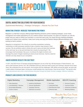Mappdom marketing agency Toronto corp intro one pager final 1.25.19
