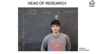 HEAD OF RESEARCH
GIORGIO
PROVENZANO
 