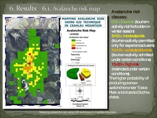 Avalanche Risk Matrix Mapping Avalanche Risk Using Gis Technique In Ceahlau | PPT