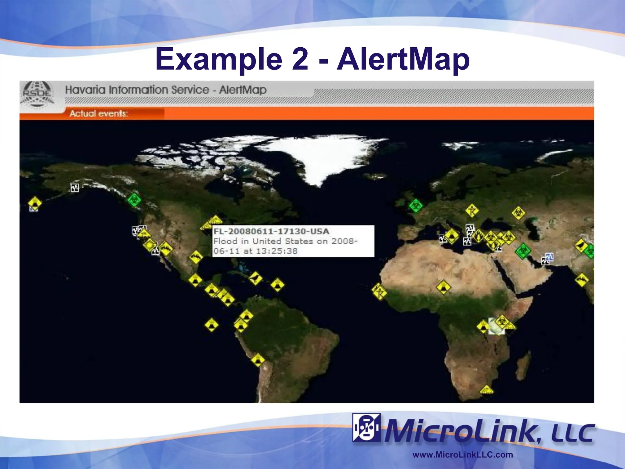 Example 2 - AlertMap




                www.MicroLinkLLC.com
 