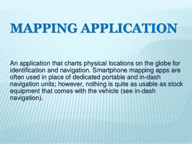 Mapping application