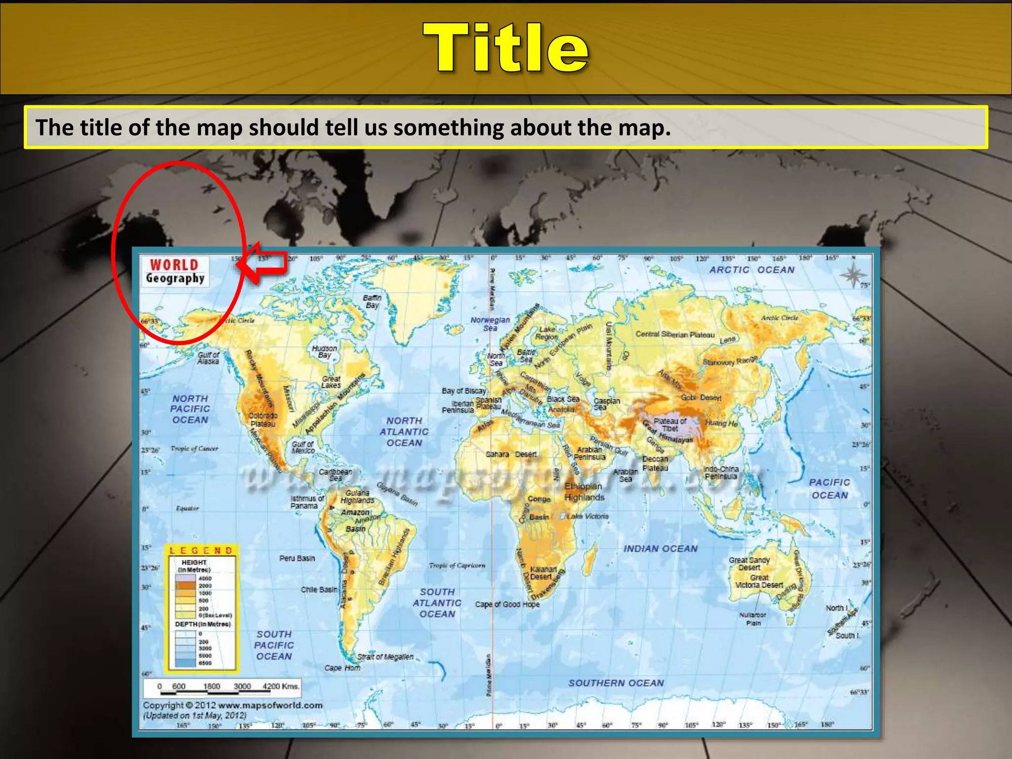 The title of the map should tell us something about the map.



 