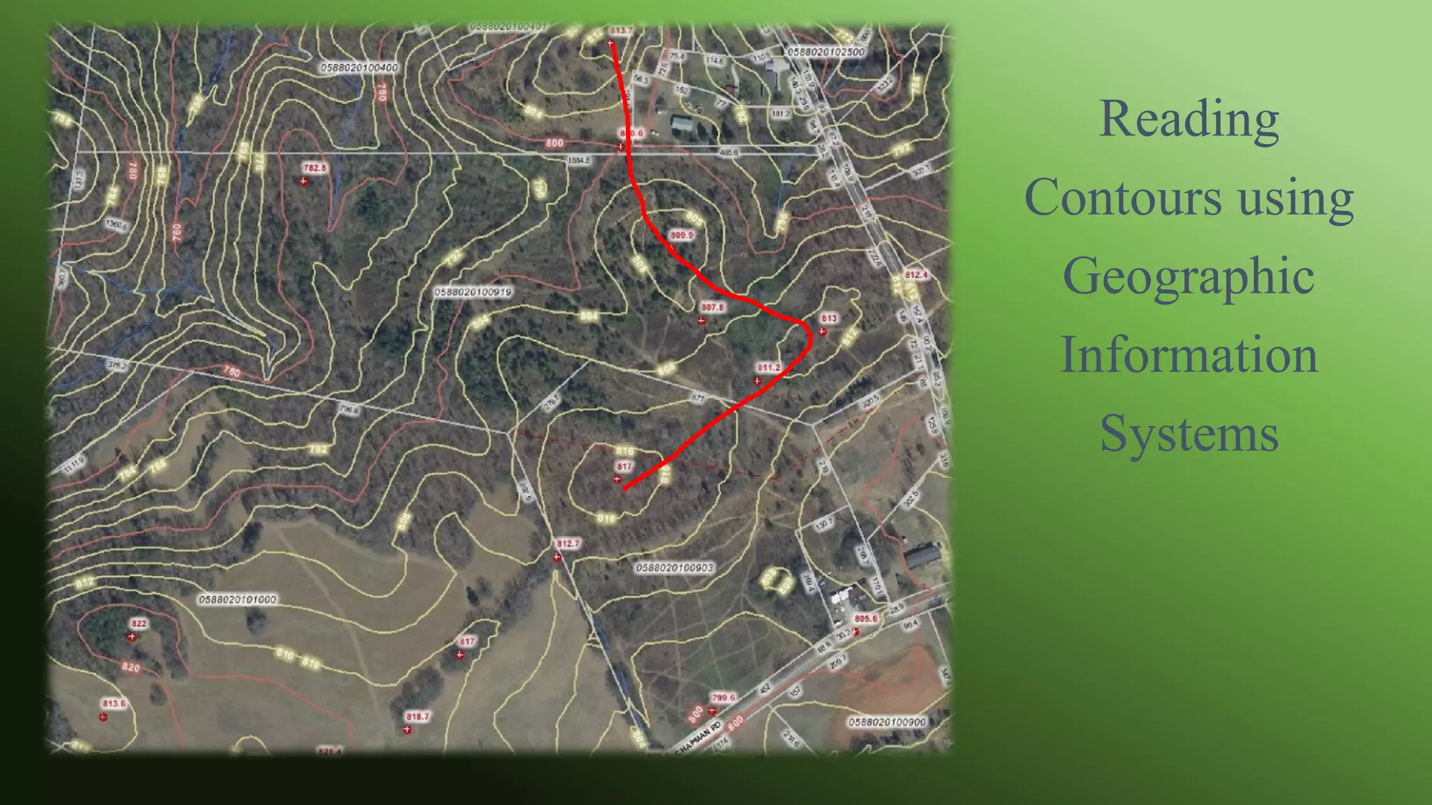 Reading
Contours using
Geographic
Information
Systems
 