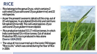 MOLECULAR MAPPING Of AROMATIC GENES IN RICE | PPTX