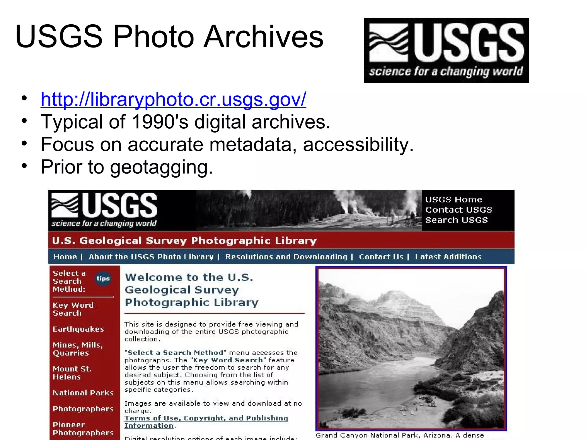 II. 2008 Marks a major shift for public archives The Library of Congress and Flickr collaboration spurs the  Flickr Commons , and blows open the Web 2.0 door at archives and institutions worldwide. 