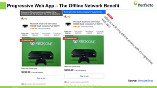 Progressive Web App – The Offline Network Benefit
5/15/2018 21© 2015, Perfecto Mobile Ltd. All Rights Reserved.
Source: VentureBeat
 