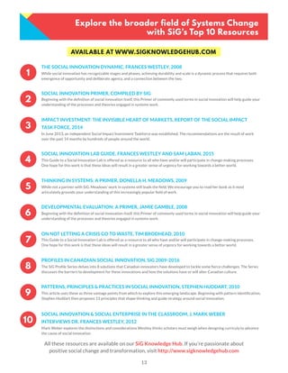Mapping momentum, the systems studio and sig