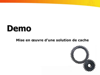 Fonctionnalités attendues de la couche objet:CacheLes solutions de mapping O/R imposent par définition le mode déconnectéCréer ou ne pas recréer un objet déjà chargé ? Avantages et inconvénientsUne ClasseFactory facilite normalement le branchement d’un cache d’objet (unicité de la création)Définir les données du cache, sa stratégieVersionningExemple de mise en œuvreA la limite du garbage collector