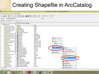 Creating Shapefile in ArcCatalog
 