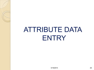ATTRIBUTE DATA
ENTRY
204/18/2014
 