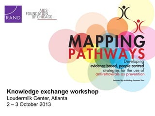Knowledge exchange workshop
Loudermilk Center, Atlanta
2 – 3 October 2013

 