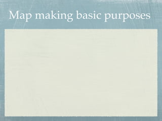 Map making basic purposes
 