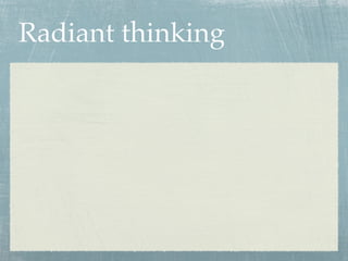 Radiant thinking
 