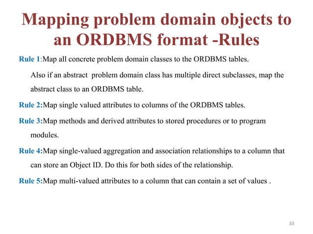 Mapping Problem Domain Objects to Object-Persistence Formats(OOAD ...