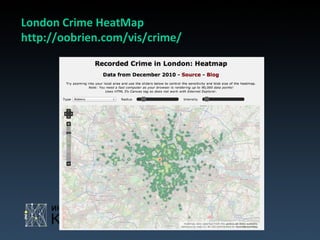 London Crime HeatMap
http://oobrien.com/vis/crime/
 