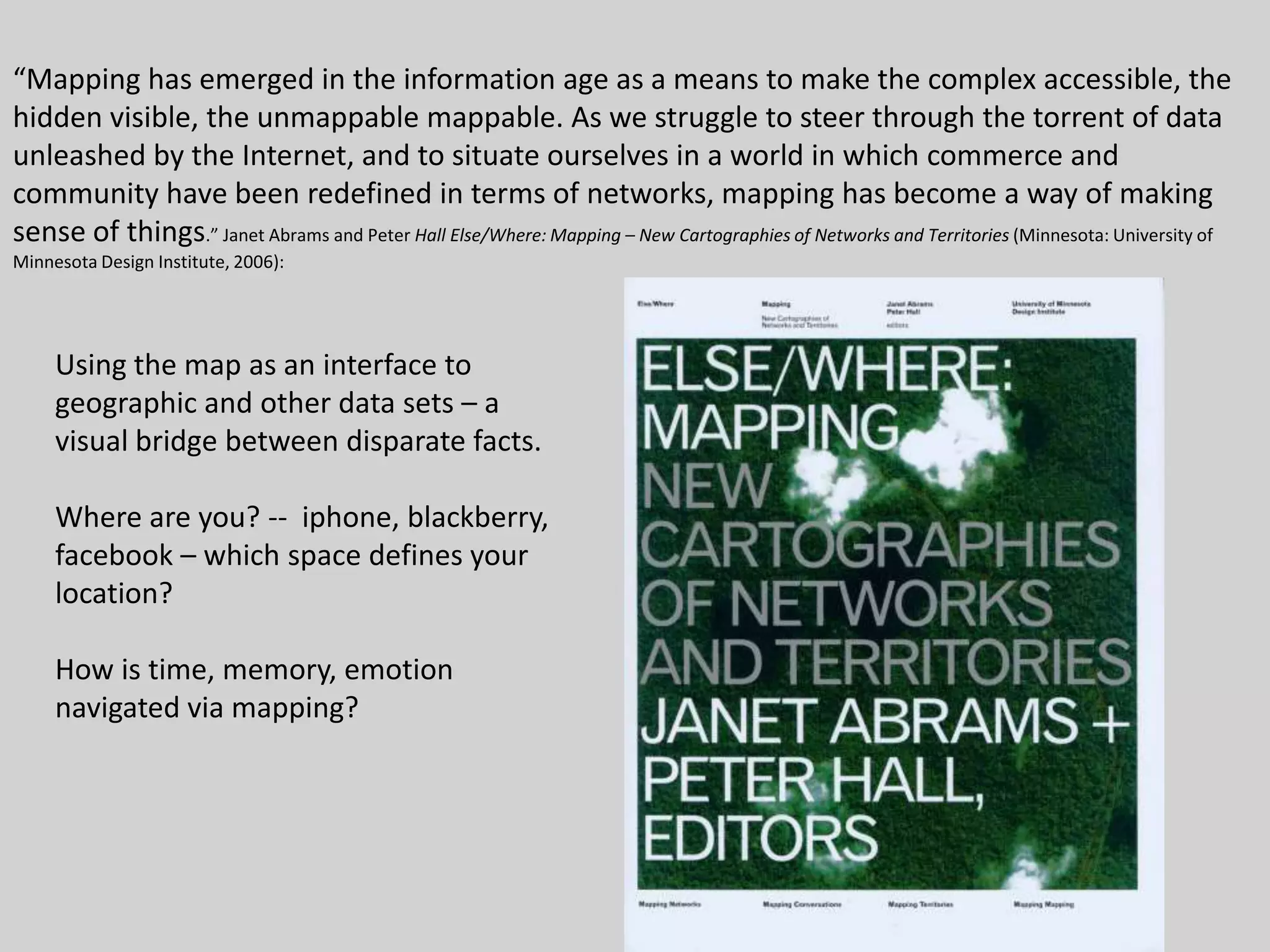 Mapping The  City  Maps And  Plans