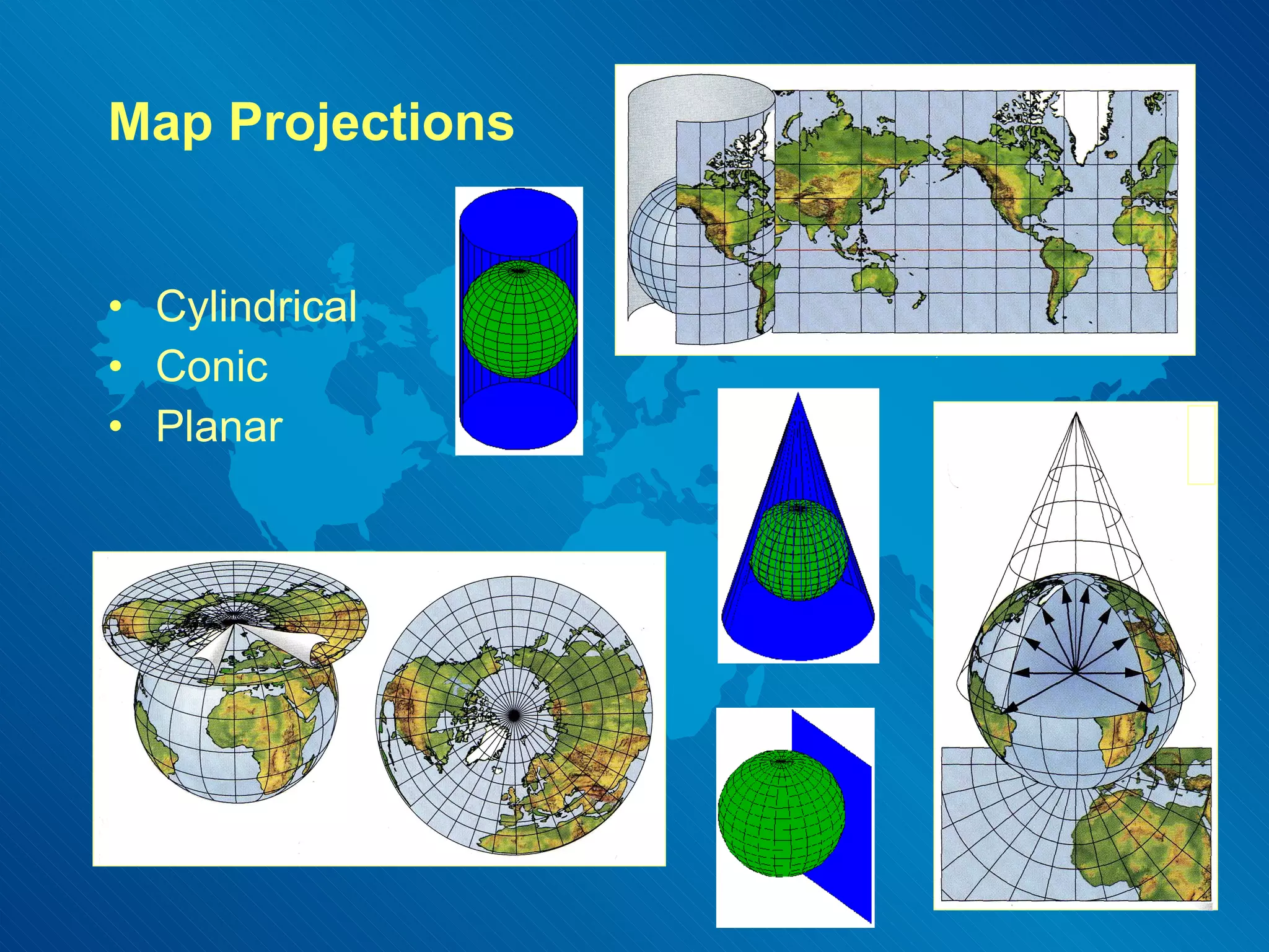 Map Projections Cylindrical Conic Planar 