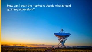 How can I scan the market to decide what should
go in my ecosystem?
 