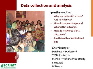 Mapping the social network architecture of rural communities gender & technological innovations in the semi-arid tropics of India