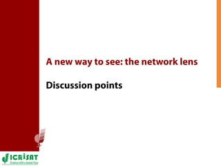 Mapping the social network architecture of rural communities gender & technological innovations in the semi-arid tropics of India